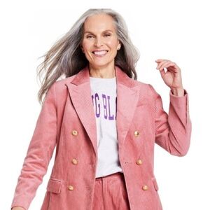 Rowing Blazers pink corduroy double breasted blazer. New with tags. Size large.
